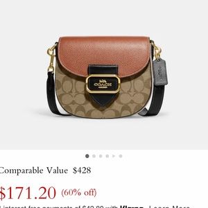 COACH Morgan Saddle Bag in Colorblock signature canvas. NEW in package.